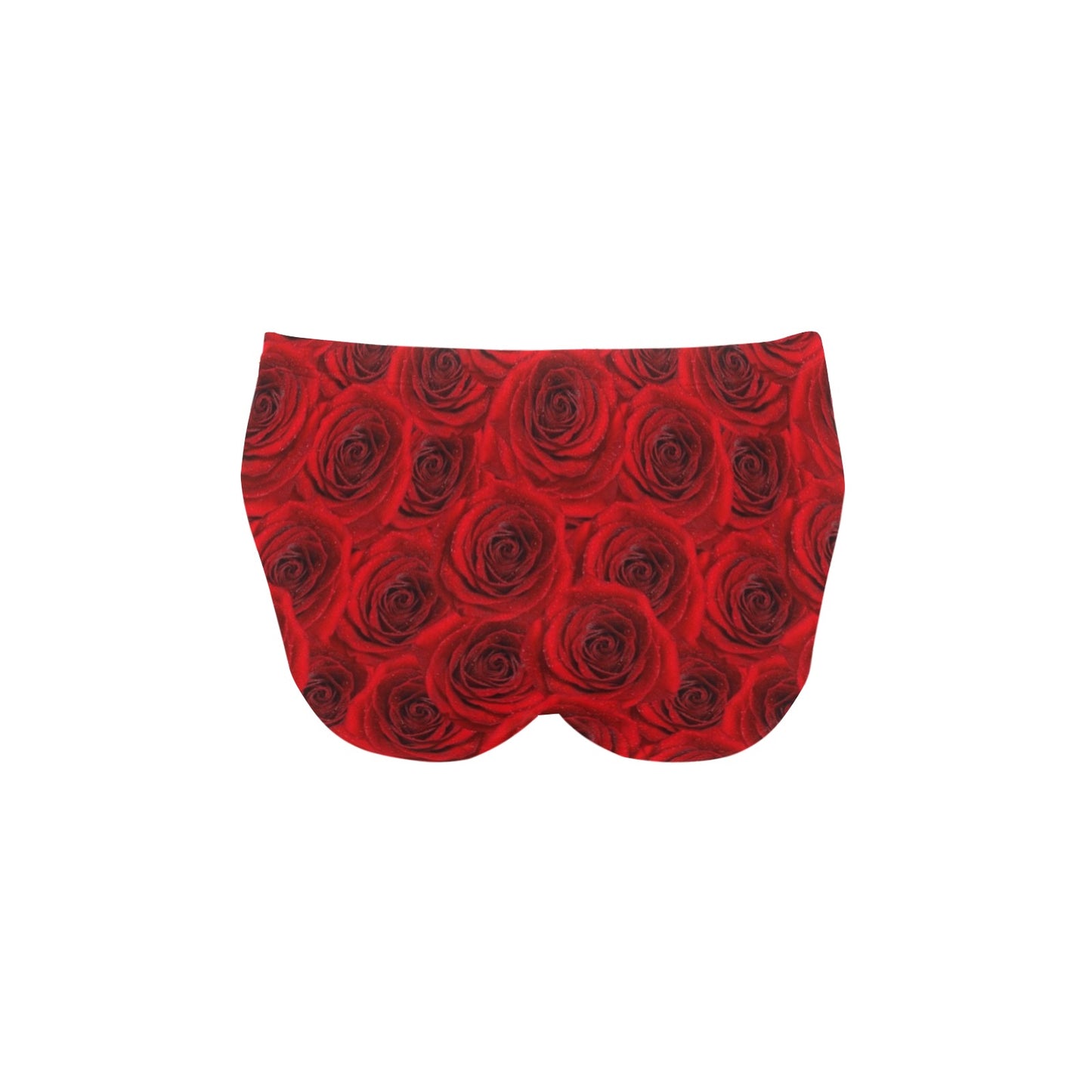 Rose Red Pattern Print Design RO04 Men's Swimming Briefs