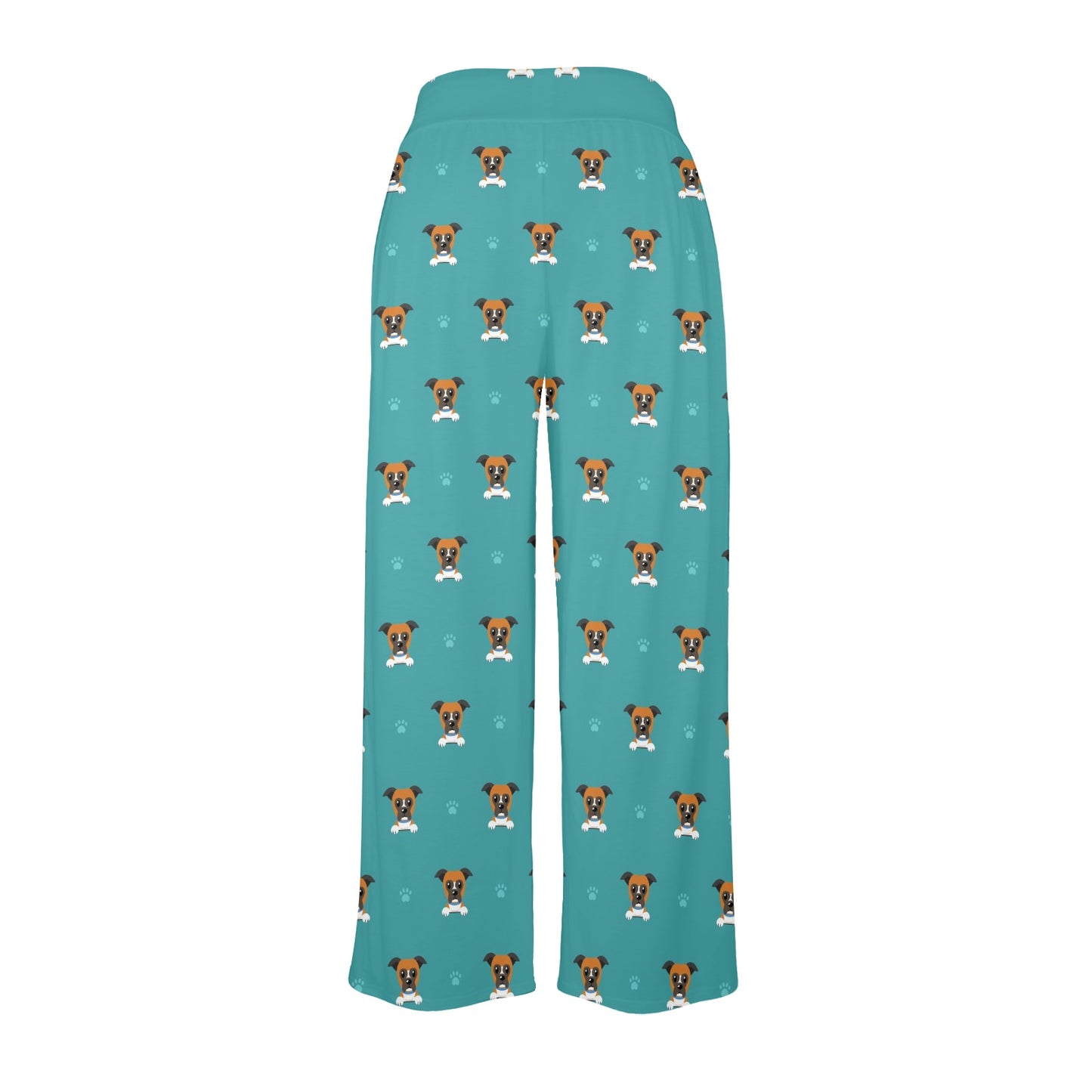 Boxers Pattern Print Design 03 Women's Wide Leg Lounge Pants