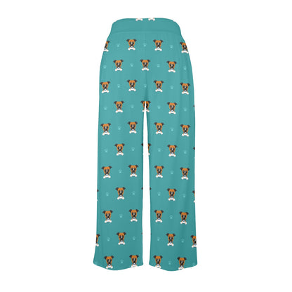Boxers Pattern Print Design 03 Women's Wide Leg Lounge Pants