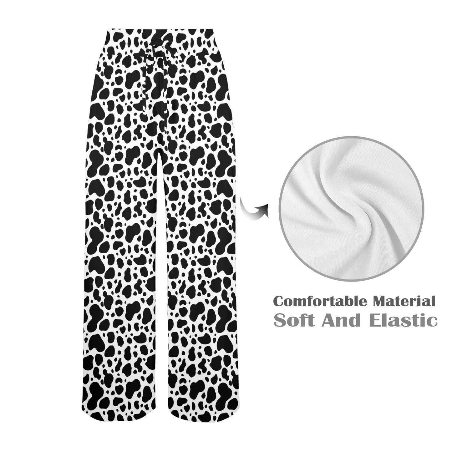 Cow Skin Pattern Print Design 04 Women's Wide Leg Lounge Pants