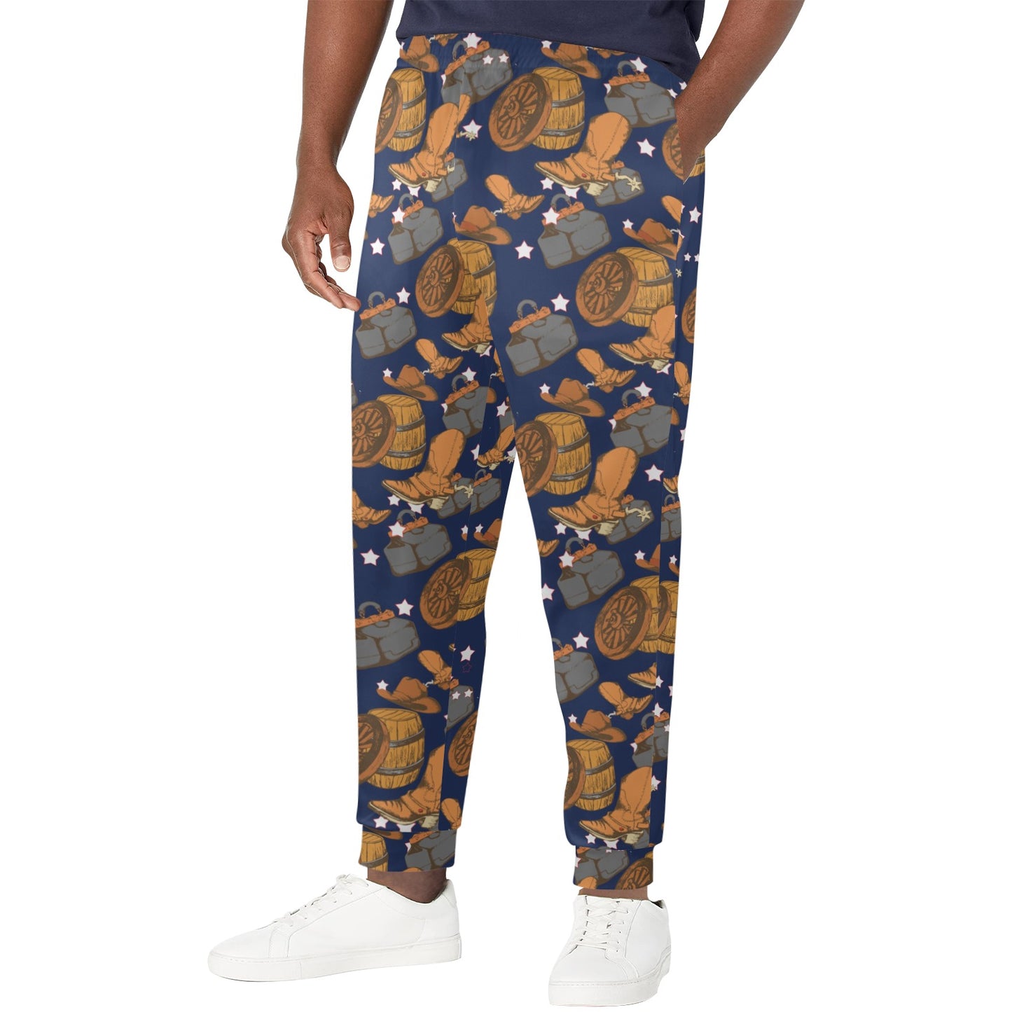 Cowboy Pattern Print Design 03 Men's Casual Track Pants