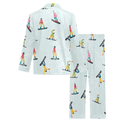 Snowboard Print Design LKS304 Men's Long Pajama Set