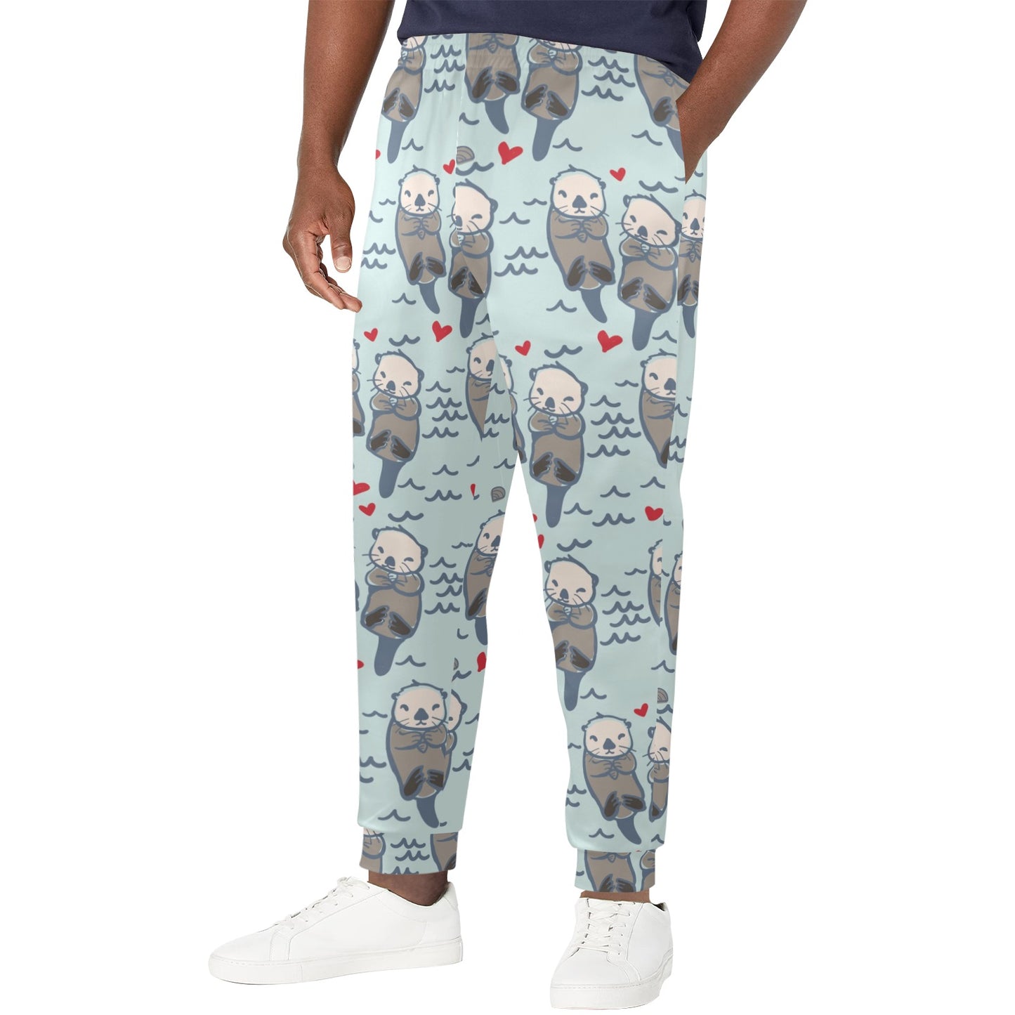 Sea Otter Pattern Print Design 03 Men's Casual Track Pants