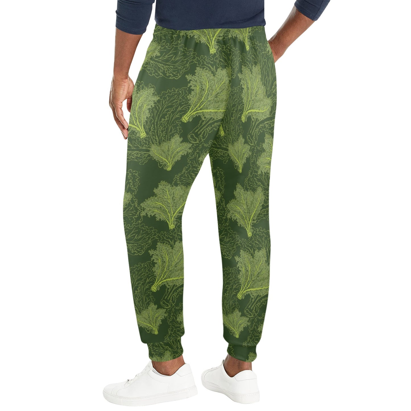 Kale Pattern Print Design 01 Men's Casual Track Pants