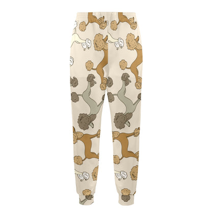 Poodle Pattern Print Design A01 Men's Casual Track Pants