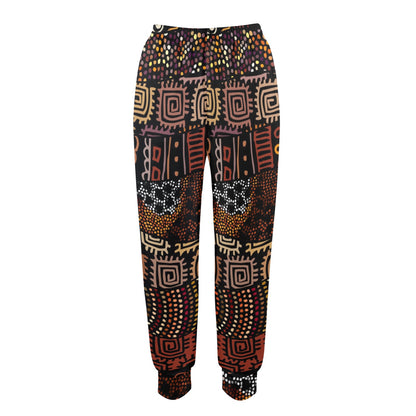African Pattern Print Design 07 Women's Casual Track Pants