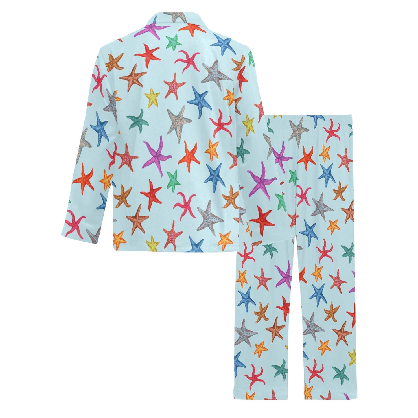 Starfish Print Design LKS402 Men's Long Pajama Set