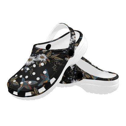 Hummingbird with Embroidery Themed Print Unisex Clogs Shoes