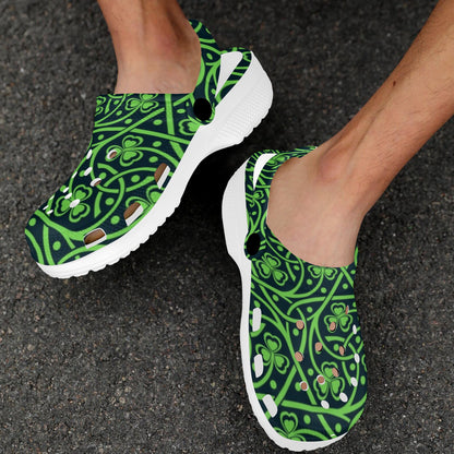 Shamrock Themed Print Unisex Clogs Shoes
