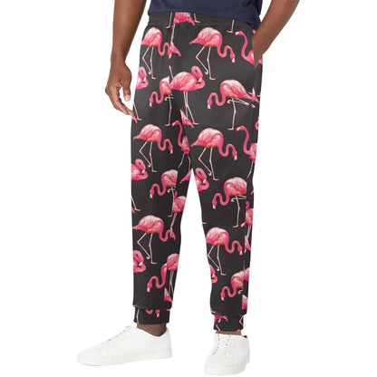 Flamingo Design Print Pattern JJ0182 Men's Casual Track Pants