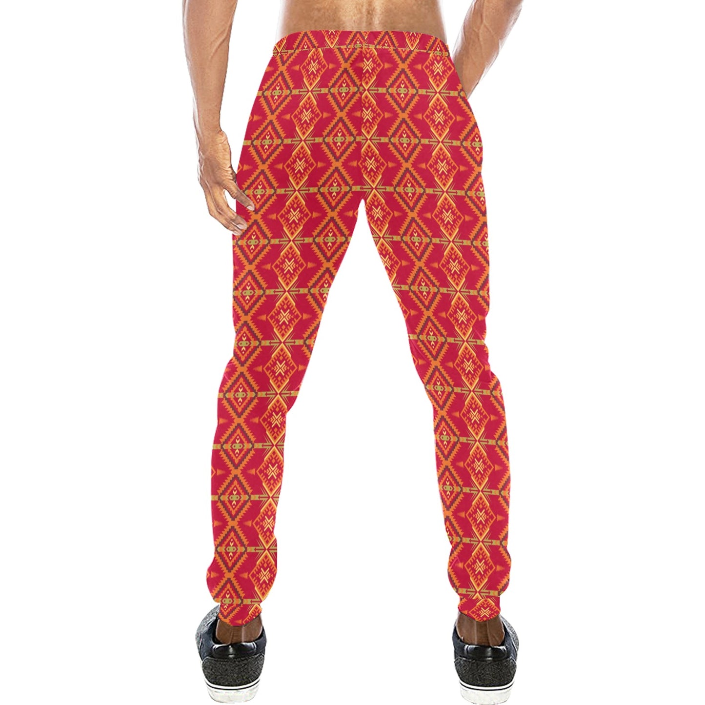 Southwest Aztec Design Themed Print Men's Sweatpants