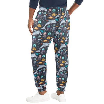 Underwater Dolphin Print Design LKS304 Men's Casual Track Pants