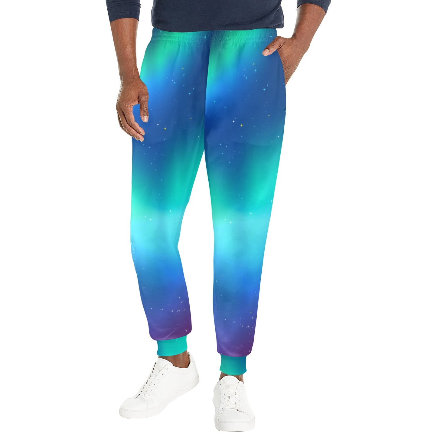 Aurora Borealis Pattern Print Design 02 Men's Casual Track Pants
