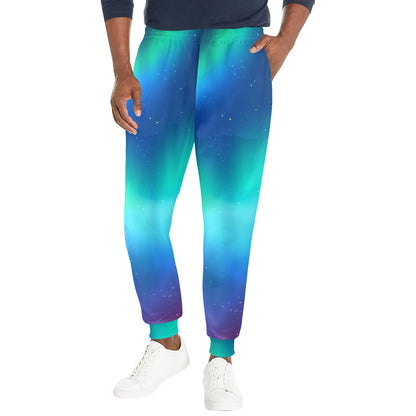 Aurora Borealis Pattern Print Design 02 Men's Casual Track Pants