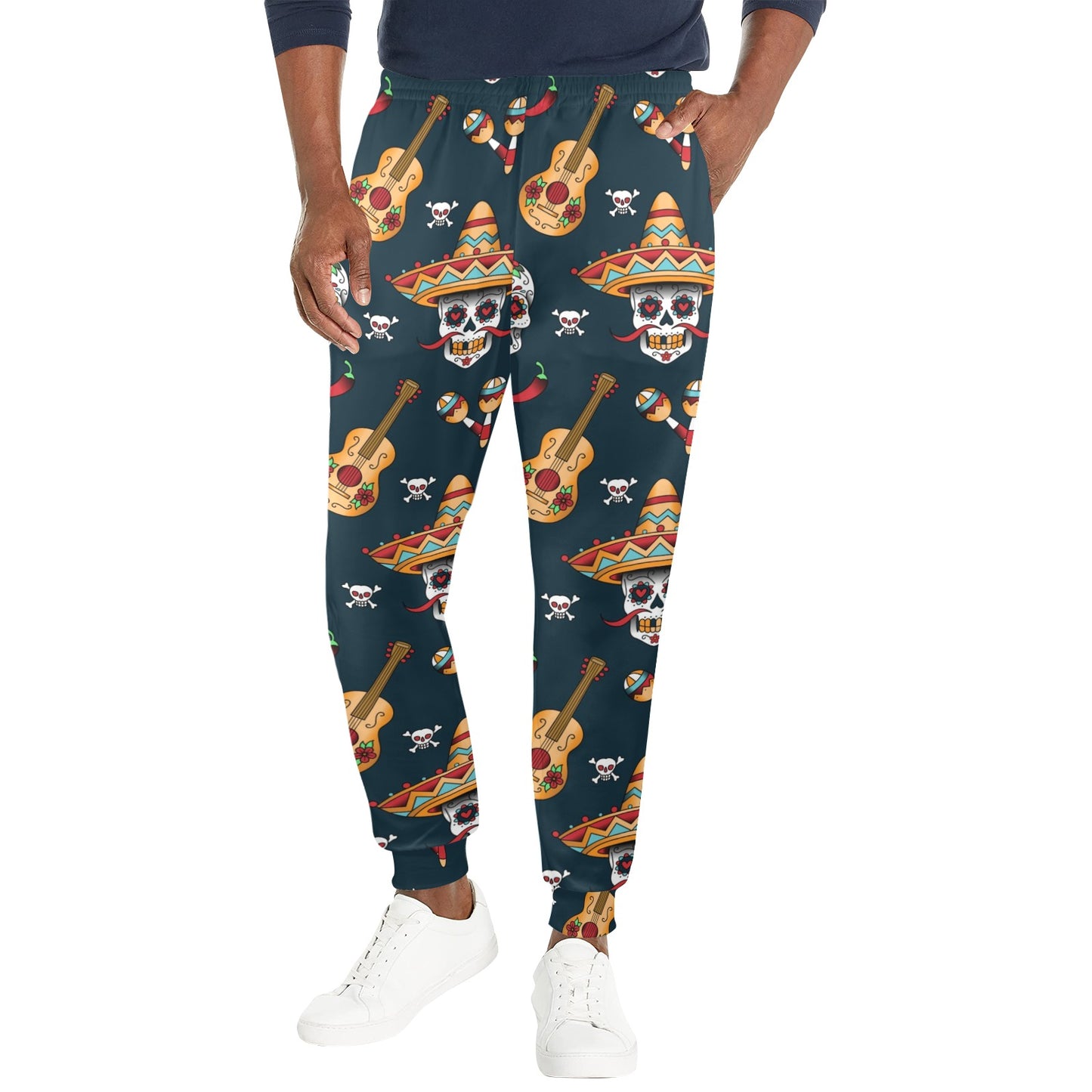 sugar skull Mexican Men's Casual Track Pants
