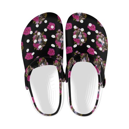 Day of the Dead Makeup Girl Unisex Clogs Shoes