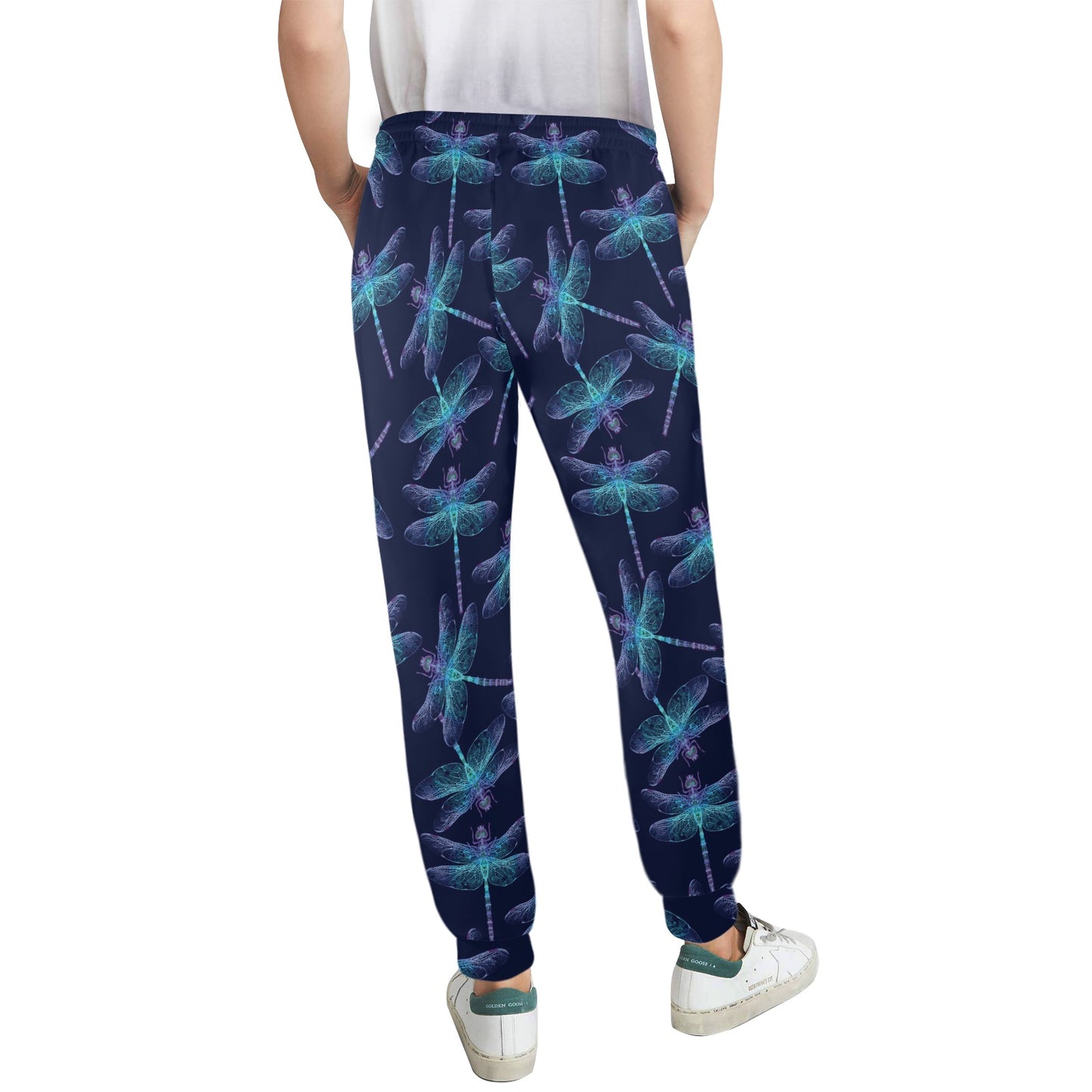 Dragonfly Hand Drawn Style Print Women's Casual Track Pants