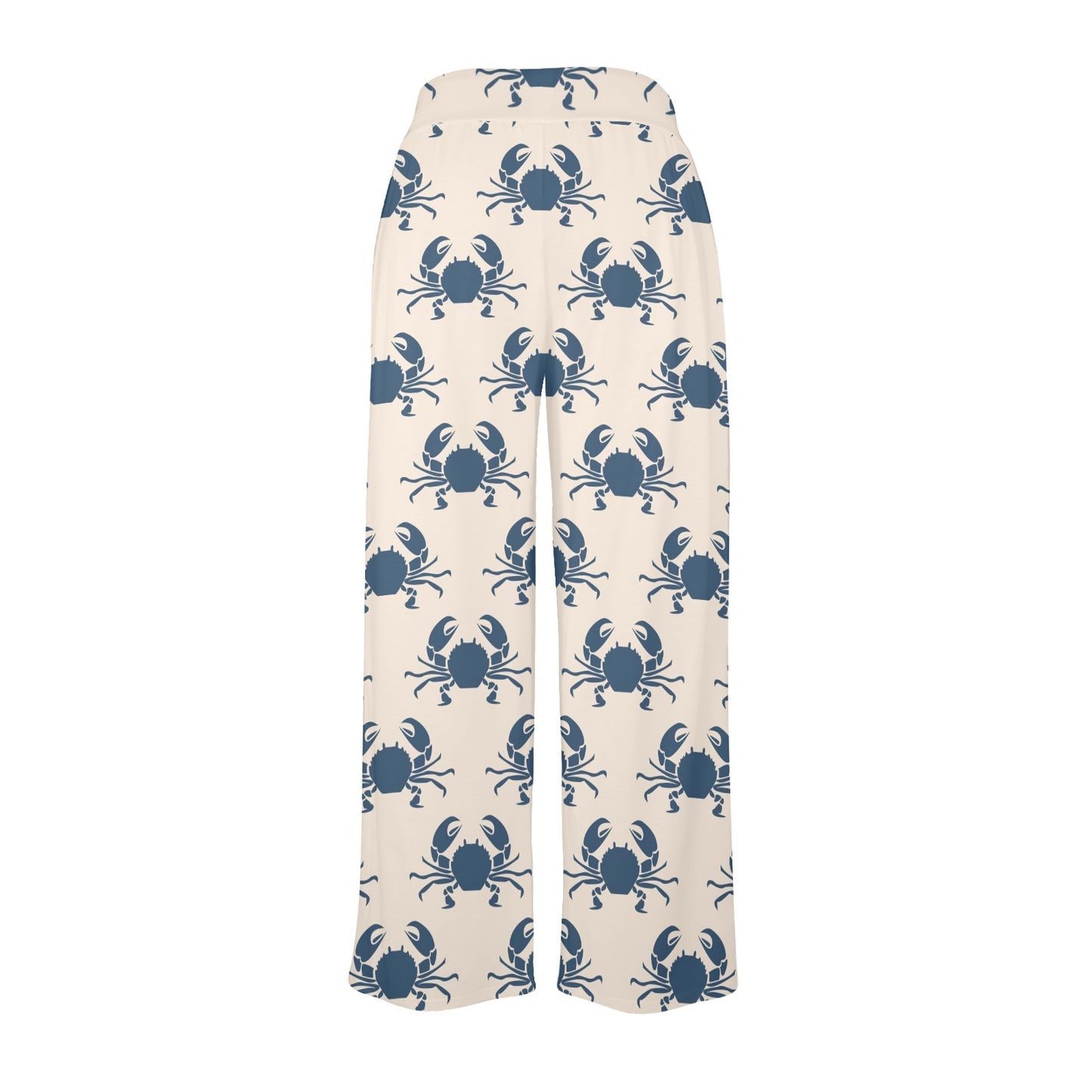 Crab Pattern Print Design 02 Women's Wide Leg Lounge Pants