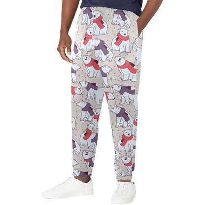 Polar Bear Pattern Print Design PB04 Men's Casual Track Pants