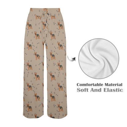 Yorkshire Terriers Print Design LKS305 Women's Wide Leg Lounge Pants