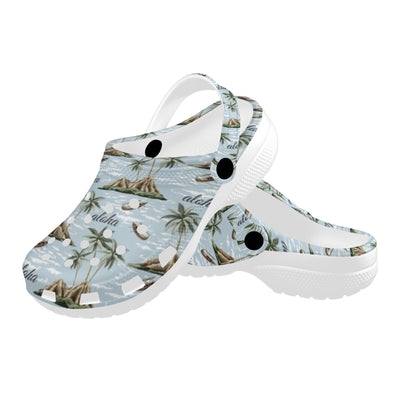 Aloha Hawaii island Design Themed Print Unisex Clogs Shoes