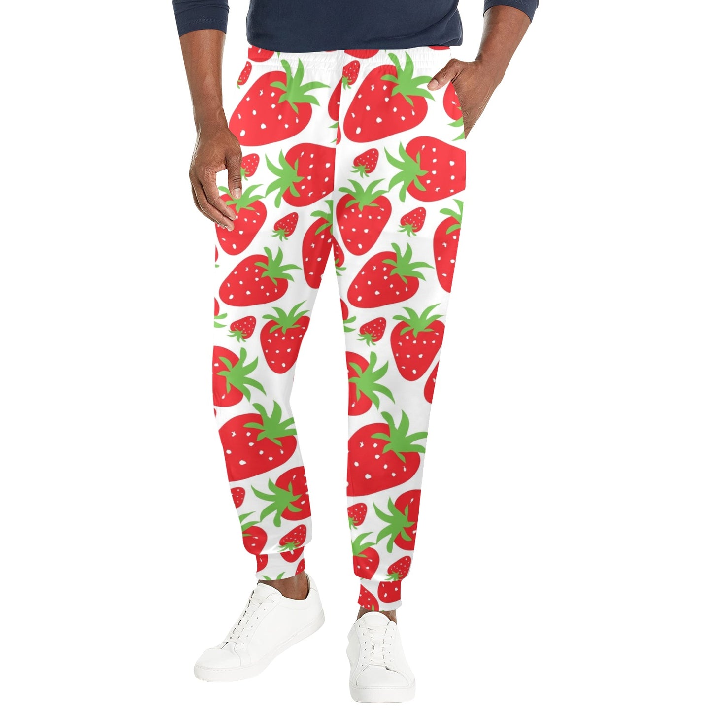 Strawberry Pattern Print Design SB01 Men's Casual Track Pants
