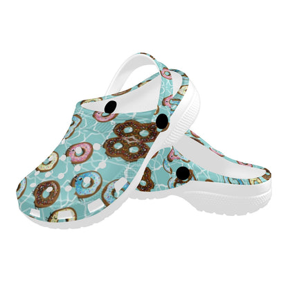 Emoji Donut Print Pattern Unisex Clogs Shoes