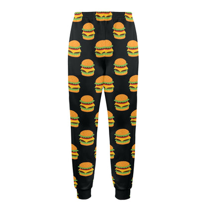 hamburger Design Print Pattern JJ0317 Men's Casual Track Pants