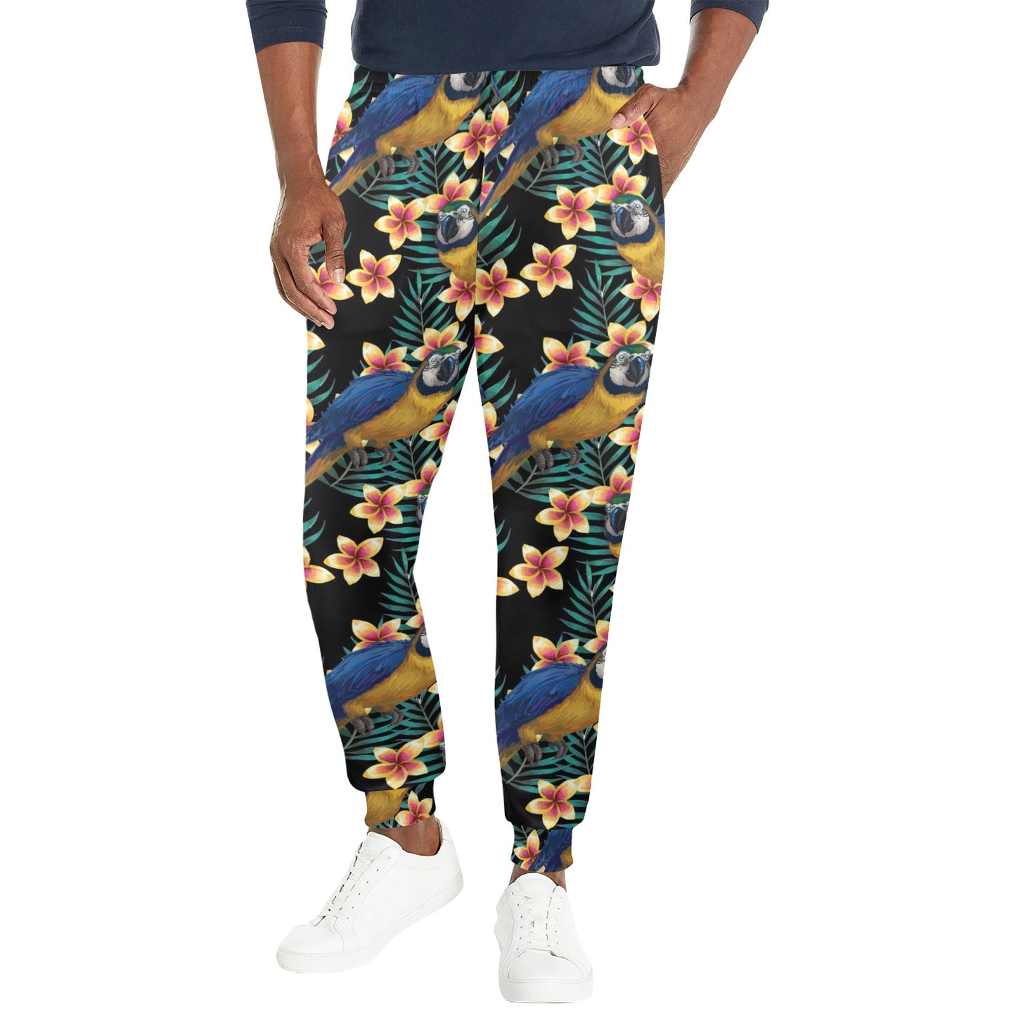 Macaw Pattern Print Design 03 Men's Casual Track Pants