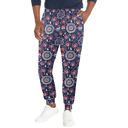 Suzani Print Design LKS305 Men's Casual Track Pants