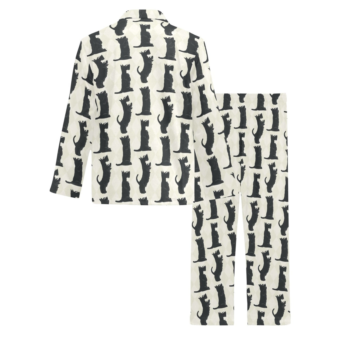 Scottish Terriers Print Design LKS309 Men's Long Pajama Set
