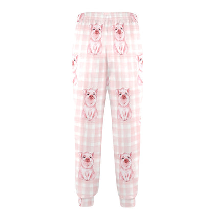 Pig Baby Pattern Print Design 01 Men's Casual Track Pants