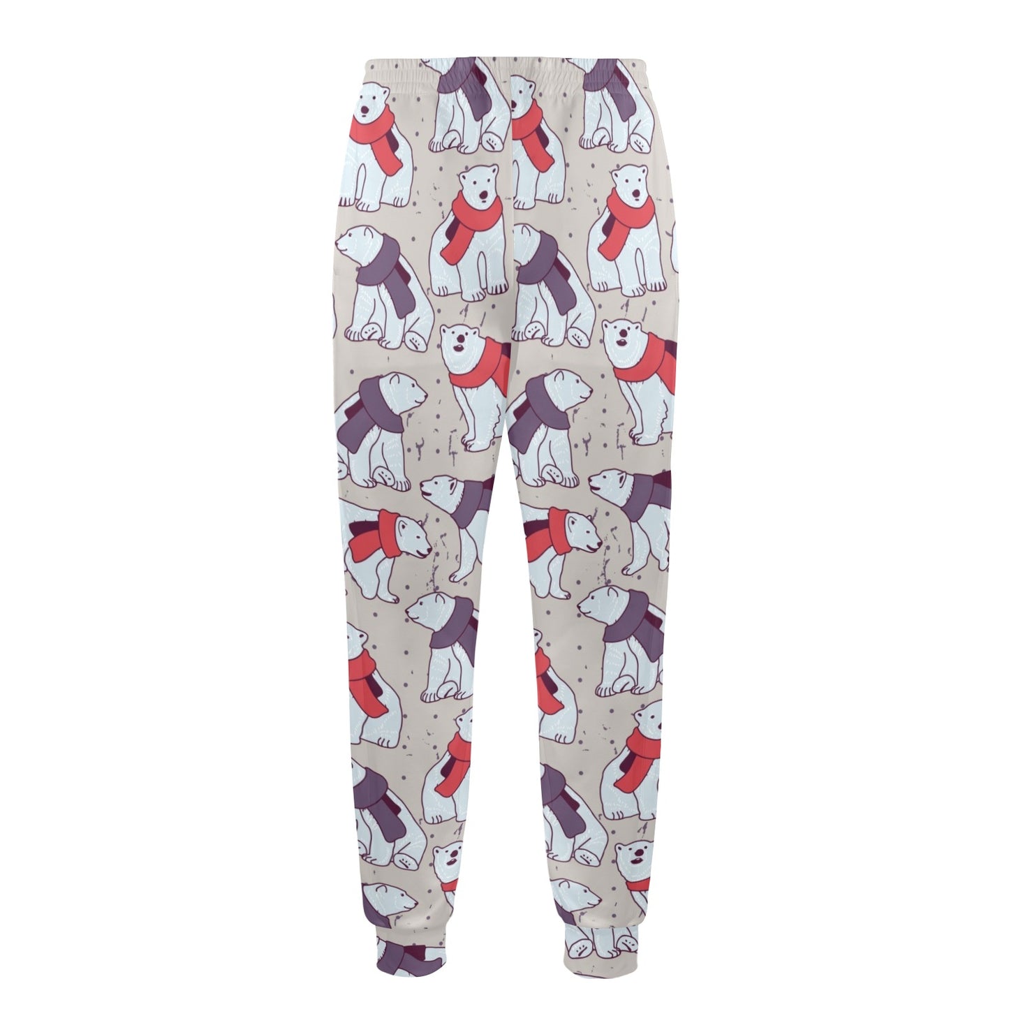 Polar Bear Pattern Print Design PB04 Men's Casual Track Pants