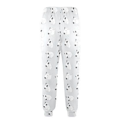 Bull Terrier hand draw Print Pattern Men's Casual Track Pants