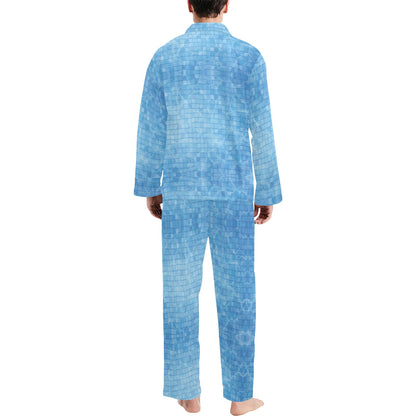 Swimming Pool Print Design LKS302 Men's Long Pajama Set