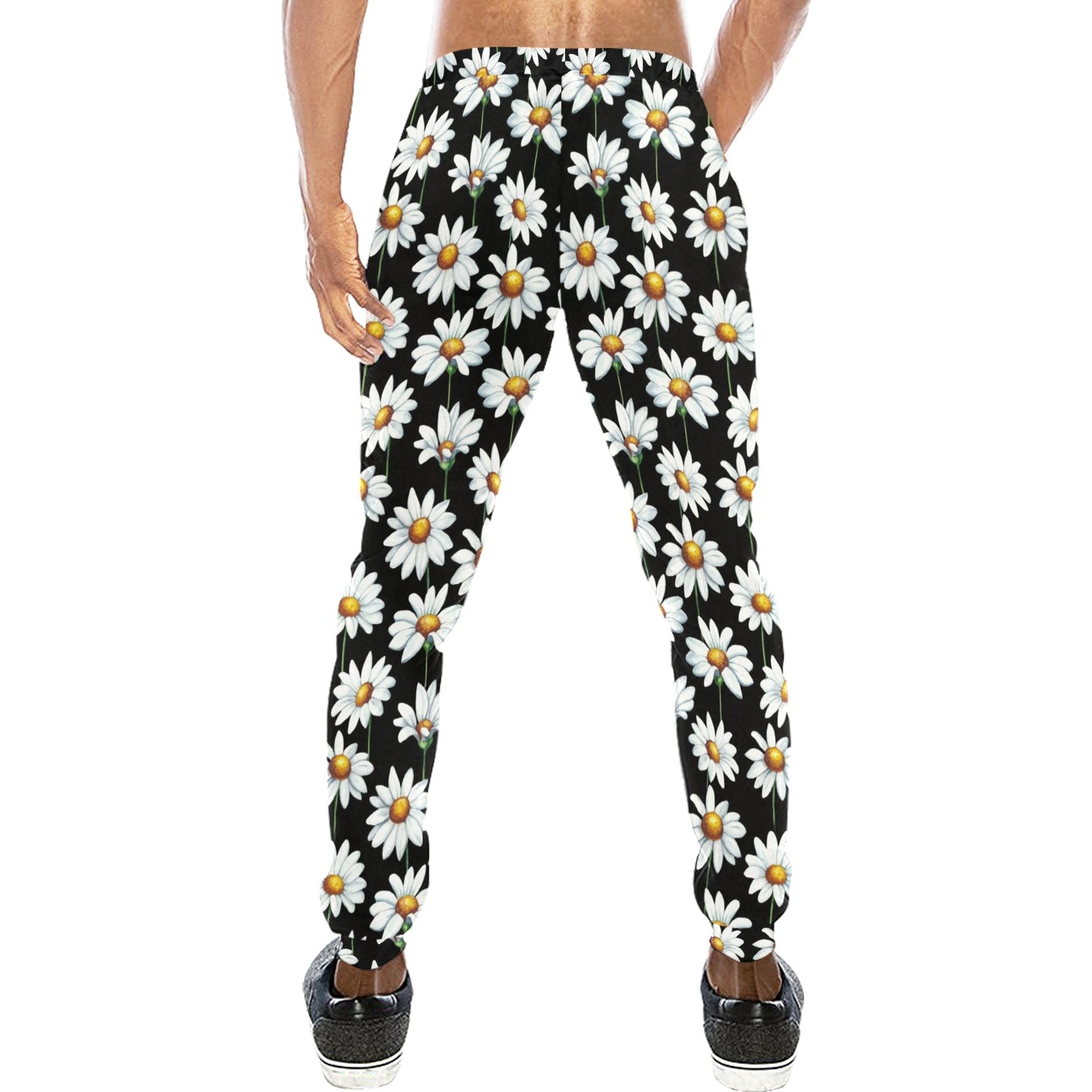 Daisy Print Pattern Men's Sweatpants