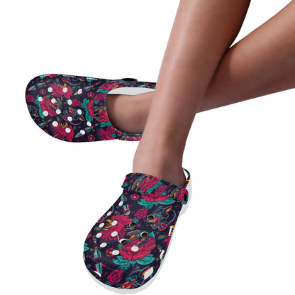 Old School Tattoo Print Unisex Clogs Shoes