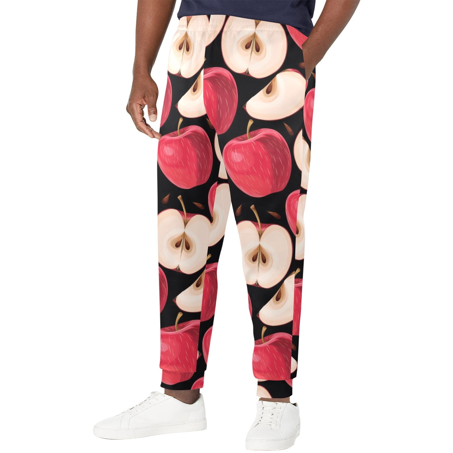 Apple Pattern Print Design AP02 Men's Casual Track Pants