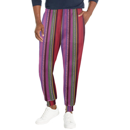 Serape Stripe Print Men's Casual Track Pants