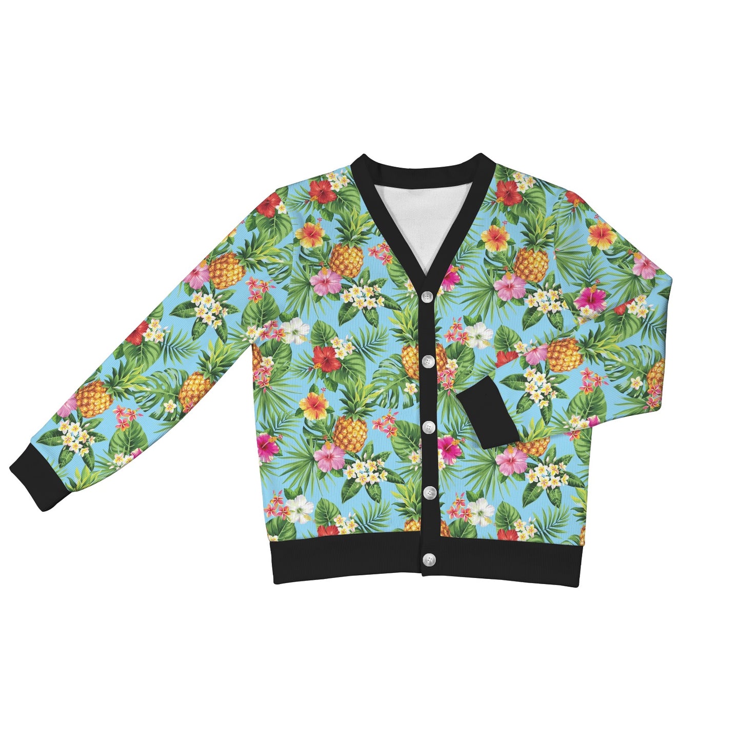 Pineapple Hawaiian flower Tropical Women's Cardigan