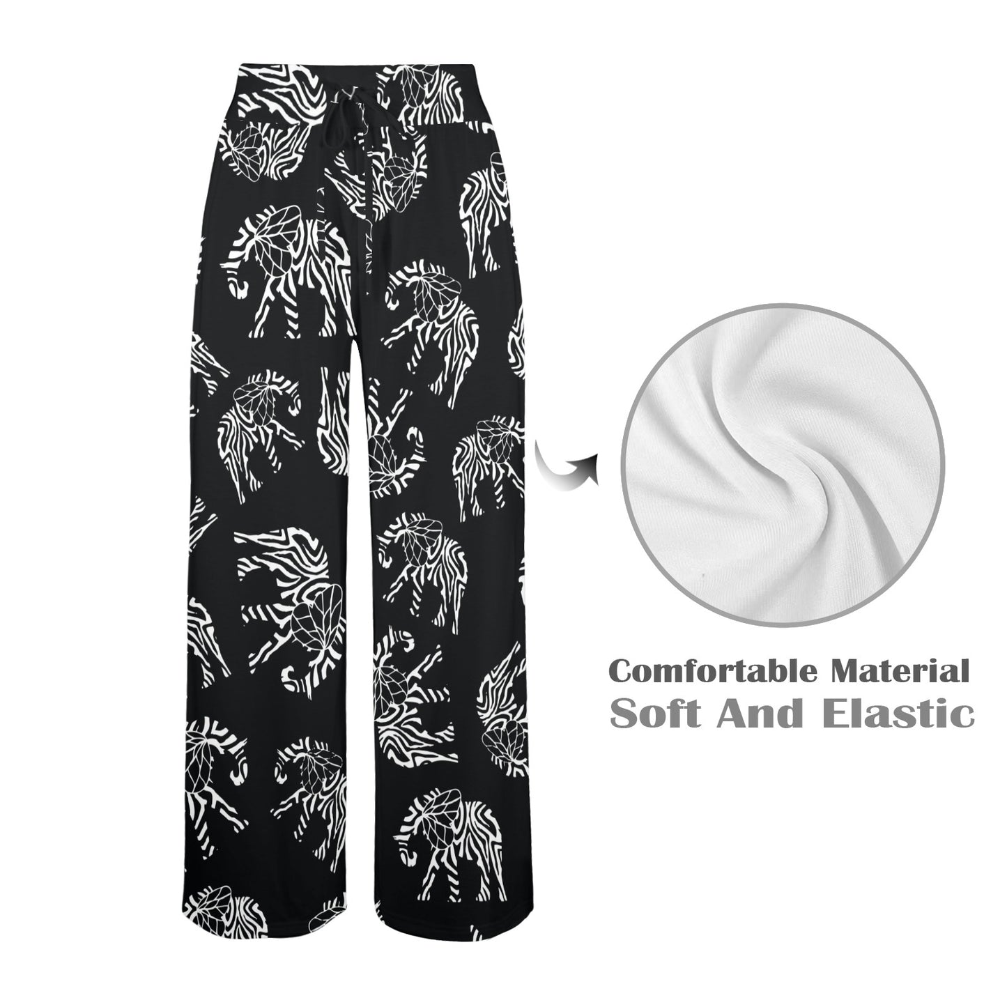 Elephant Tribal Women's Wide Leg Lounge Pants