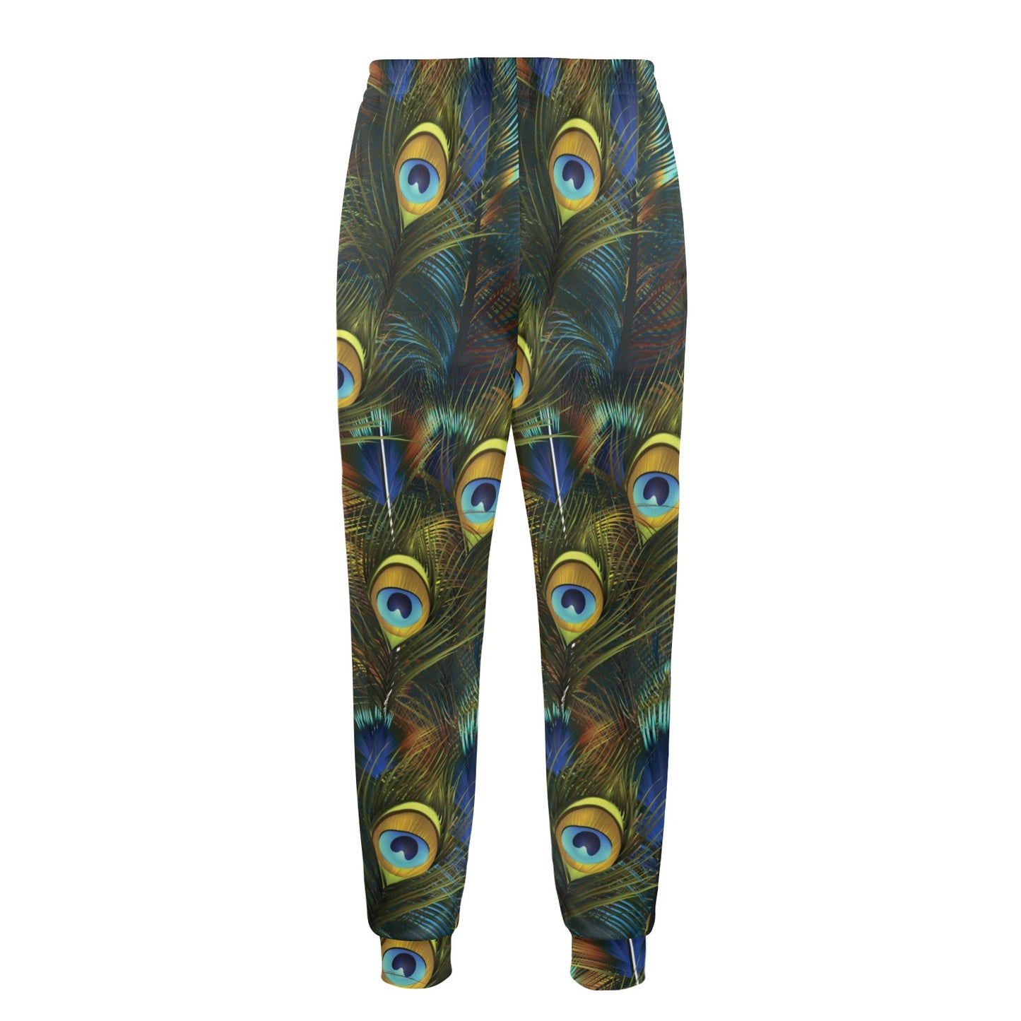 Peacock Feather Pattern Print Design A03 Men's Casual Track Pants