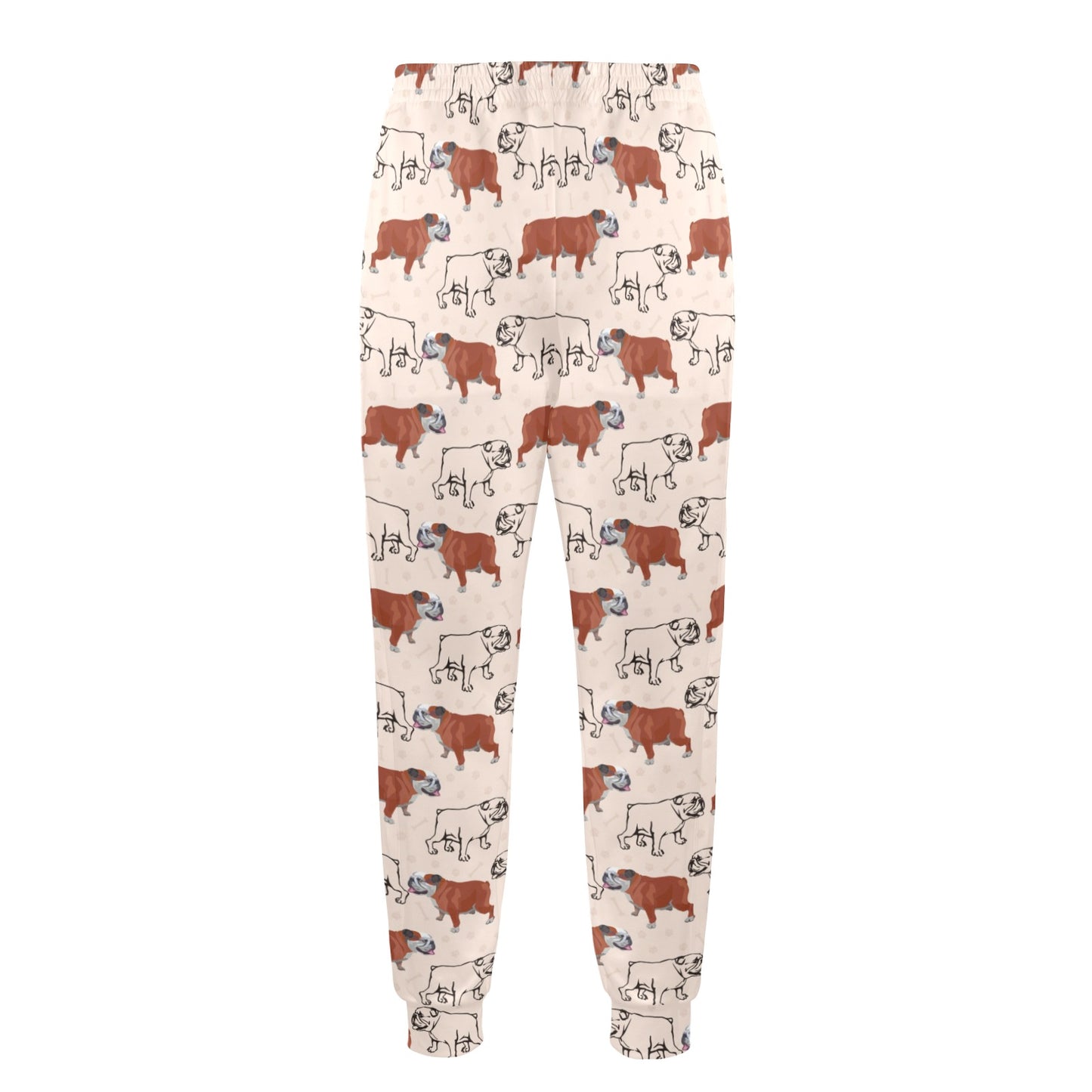 Bulldogs Pattern Print Design 04 Men's Casual Track Pants