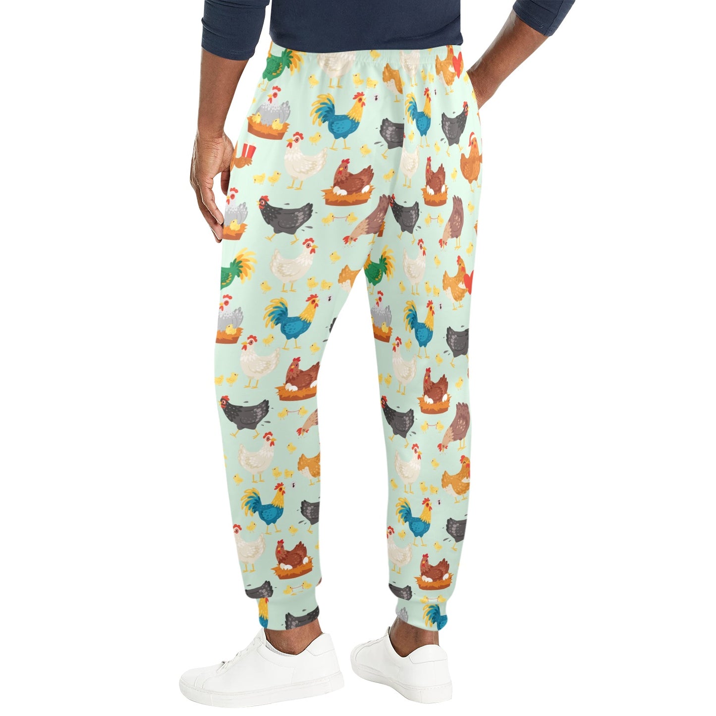 Chicken Pattern Print Design 07 Men's Casual Track Pants