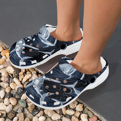 Shark Print Pattern Unisex Clogs Shoes