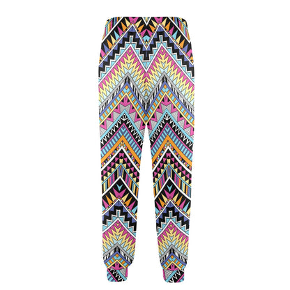 Multicolor zigzag Tribal Aztec Men's Casual Track Pants