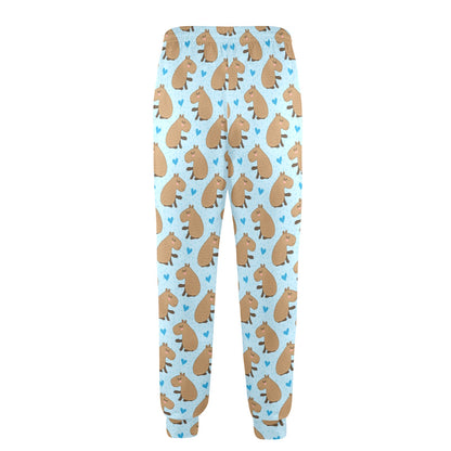 Capybara Pattern Print Design 01 Men's Casual Track Pants