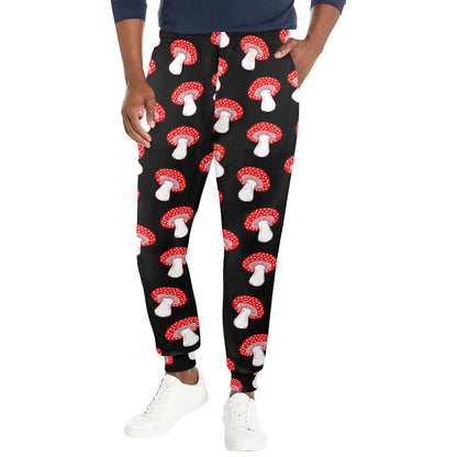 Mushroom Pattern Print Design A02 Men's Casual Track Pants