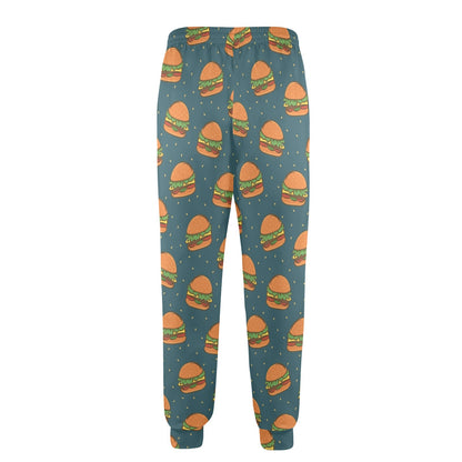 hamburger Design Print Pattern JJ0315 Men's Casual Track Pants