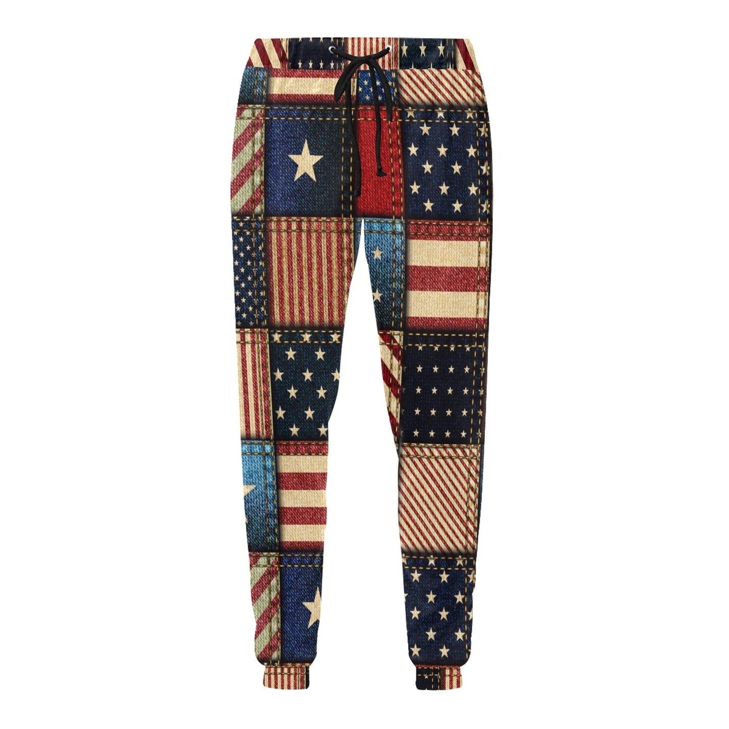 American flag Patchwork Design Men's Sweatpants